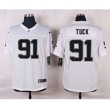 nike nfl jerseys oakland raiders #91 tuck white[Elite]