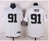 nike nfl jerseys oakland raiders #91 tuck white[Elite]