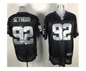 nike nfl jerseys oakland raiders #92 seymour black[elite]