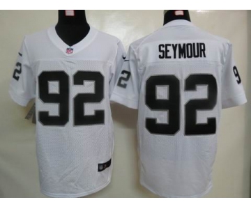 nike nfl jerseys oakland raiders #92 seymour white[elite]