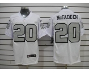 nike nfl oakland raiders #20 darren mcfadden white[Elite grey number]