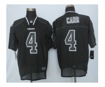 nike oakland raiders #4 derek carr black jersey[lights out elite]