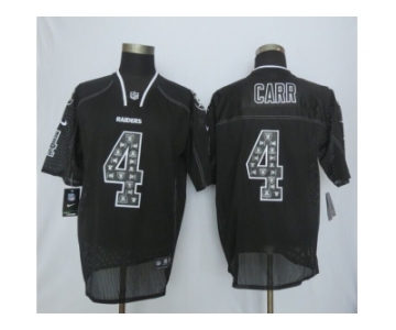 nike oakland raiders #4 derek carr black jerseys[lights out elite]