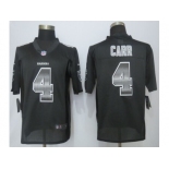 2015 new nike oakland raiders #4 carr black strobe jerseys[limited]