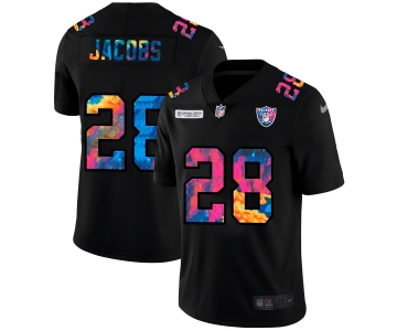 Las Vegas Raiders #28 Josh Jacobs Men's Nike Multi-Color Black 2020 NFL Crucial Catch Vapor Untouchable Limited Jersey