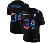 Las Vegas Raiders #34 Bo Jackson Men's Nike Multi-Color Black 2020 NFL Crucial Catch Vapor Untouchable Limited Jersey