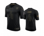 Las Vegas Raiders #4 Derek Carr Black 2020 Salute to Service Limited Jersey