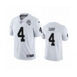 Las Vegas Raiders #4 Derek Carr White 2020 Inaugural Season Vapor Limited Jersey