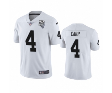 Las Vegas Raiders #4 Derek Carr White 2020 Inaugural Season Vapor Limited Jersey