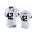 Las Vegas Raiders #42 Cory Littleton White 2020 Inaugural Season Vapor Limited Jersey