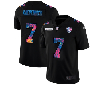 Las Vegas Raiders #7 Colin Kaepernick Men's Nike Multi-Color Black 2020 NFL Crucial Catch Vapor Untouchable Limited Jersey