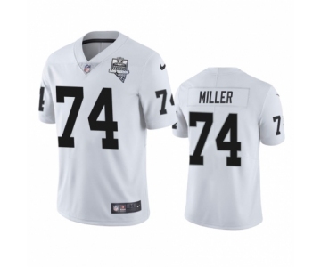 Las Vegas Raiders #74 Kolton Miller White 2020 Inaugural Season Vapor Limited Jersey