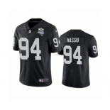 Las Vegas Raiders #94 Carl Nassib Black 2020 Inaugural Season Vapor Limited Jersey