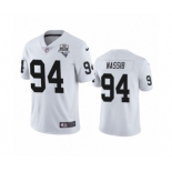 Las Vegas Raiders #94 Carl Nassib White 2020 Inaugural Season Vapor Limited Jersey