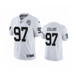 Las Vegas Raiders  #97 Maliek Collins White 2020 Inaugural Season Vapor Limited Jersey