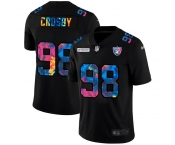 Las Vegas Raiders #98 Maxx Crosby Men's Nike Multi-Color Black 2020 NFL Crucial Catch Vapor Untouchable Limited Jersey