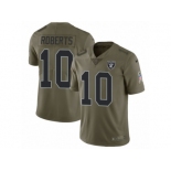 Men Nike Oakland Raiders #10 Seth Roberts Limited Olive 2017 Salute to Service NFL Jersey