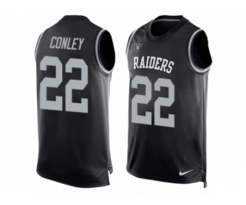 Men Nike Oakland Raiders #22 Gareon Conley Limited Black Player Name & Number Tank Top NFL Jersey