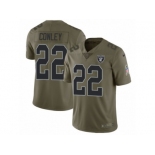 Men Nike Oakland Raiders #22 Gareon Conley Limited Olive 2017 Salute to Service NFL Jersey