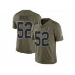 Men Nike Oakland Raiders #52 Khalil Mack Limited Olive 2017 Salute to Service NFL Jersey