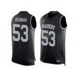 Men Nike Oakland Raiders #53 NaVorro Bowman Limited Black Player Name & Number Tank Top NFL Jersey