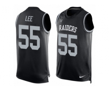 Men Nike Oakland Raiders #55 Marquel Lee Limited Black Player Name & Number Tank Top NFL Jersey