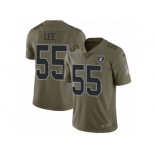 Men Nike Oakland Raiders #55 Marquel Lee Limited Olive 2017 Salute to Service NFL Jersey