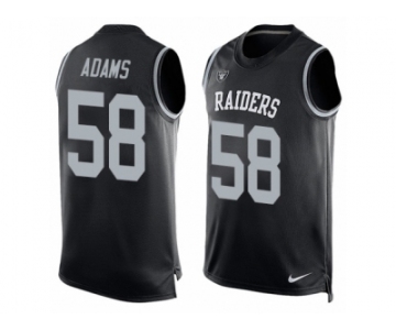 Men Nike Oakland Raiders #58 Tyrell Adams Limited Black Player Name & Number Tank Top NFL Jersey