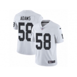 Men Nike Oakland Raiders #58 Tyrell Adams White Vapor Untouchable Limited Player NFL Jersey