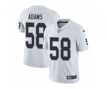 Men Nike Oakland Raiders #58 Tyrell Adams White Vapor Untouchable Limited Player NFL Jersey