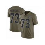 Men Nike Oakland Raiders #73 Marshall Newhouse Limited Olive 2017 Salute to Service NFL Jersey