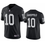 Men's Las Vegas Raiders #10 Jimmy Garoppolo Black Vapor Untouchable Stitched Football Jersey