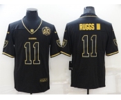 Men's Las Vegas Raiders #11 Henry Ruggs III Black Golden Edition 60th Patch Stitched Nike Limited Jersey