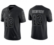 Men's Las Vegas Raiders #13 Hunter Renfrow Black Reflective Limited Stitched Football Jersey