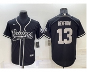 Men's Las Vegas Raiders #13 Hunter Renfrow Black Stitched MLB Cool Base Nike Baseball Jersey