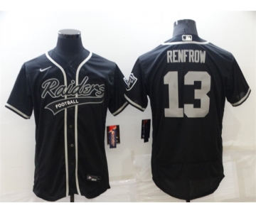 Men's Las Vegas Raiders #13 Hunter Renfrow Black Stitched MLB Flex Base Nike Baseball Jersey