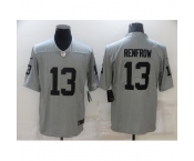 Men's Las Vegas Raiders #13 Hunter Renfrow Gray Nike Silver Inverted Legend Jersey