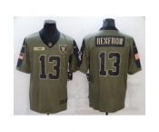 Men's Las Vegas Raiders #13 Hunter Renfrow Nike Olive 2021 Salute To Service Limited Player Jersey