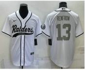 Men's Las Vegas Raiders #13 Hunter Renfrow White Stitched MLB Cool Base Nike Baseball Jersey