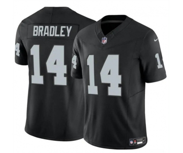 Men's Las Vegas Raiders #14 Carter Bradley Black F.U.S.E. Vapor Football Stitched Jersey