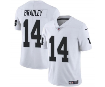 Men's Las Vegas Raiders #14 Carter Bradley White 2024 Vapor Football Stitched Jersey