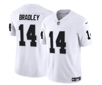 Men's Las Vegas Raiders #14 Carter Bradley White F.U.S.E. Vapor Football Stitched Jersey