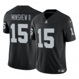 Men's Las Vegas Raiders #15 Gardner Minshew II Black 2024 F.U.S.E. Football Stitched Jersey