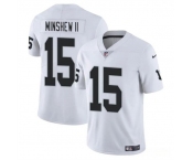 Men's Las Vegas Raiders #15 Gardner Minshew II White Vapor Football Stitched Jersey