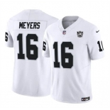 Men's Las Vegas Raiders #16 Jakobi Meyers White 2024 F.U.S.E 65th Anniversary Patch Vapor Stitched Football Jersey