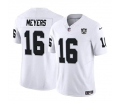 Men's Las Vegas Raiders #16 Jakobi Meyers White 2024 F.U.S.E 65th Anniversary Patch Vapor Stitched Football Jersey