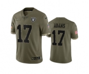 Men's Las Vegas Raiders #17 Davante Adams 2022 Olive Salute To Service Limited Stitched Jersey