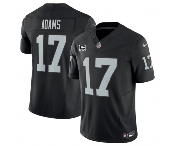 Men's Las Vegas Raiders #17 Davante Adams Black 2023 F.U.S.E With 4-Star C Patch Vapor Untouchable Football Stitched Jersey