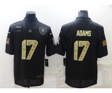 Men's Las Vegas Raiders #17 Davante Adams Black Camo Salute To Service Limited Stitched Jersey