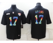 Men's Las Vegas Raiders #17 Davante Adams Black Crucial Catch Limited Stitched Jersey